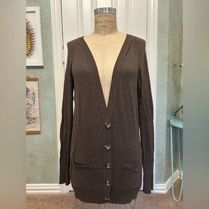 Mossimo Supply Co. Brown Boyfriend Cardigan, Size L
